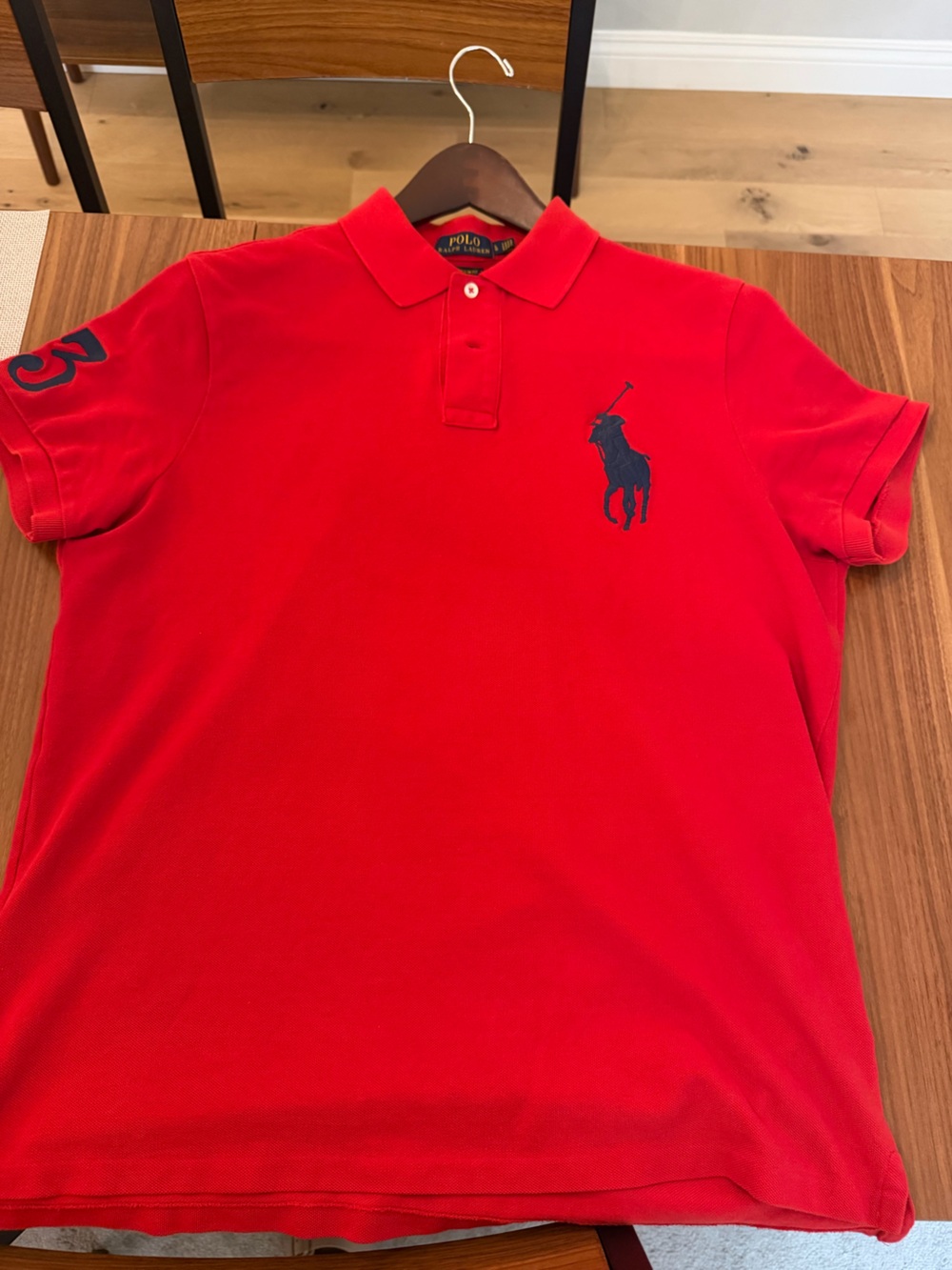 Polo by Ralph Lauren Red Men’s Polo with Navy Logo